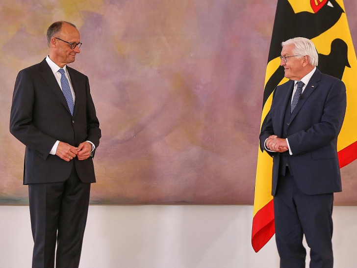 Friedrich Merz und Frank-Walter Steinmeier (Archiv)