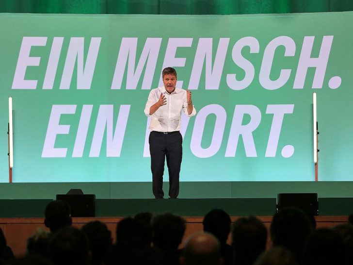 Robert Habeck im Wahlkampf am 10.02.2025