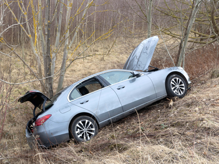 Der verunfallte Wagen.