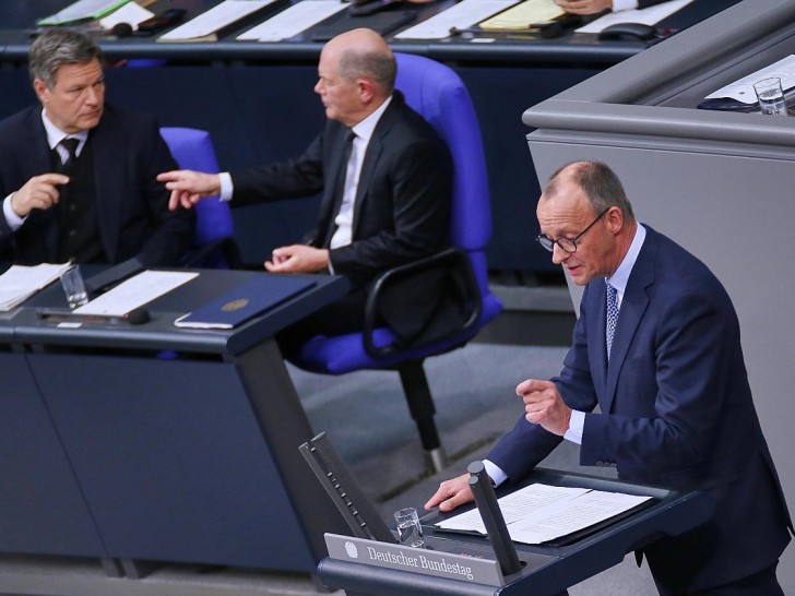 Robert Habeck, Olaf Scholz, Friedrich Merz (Archiv)