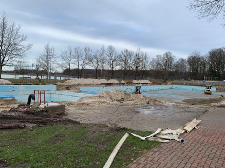 Hier tut sich was im Freibad Edesbüttel.