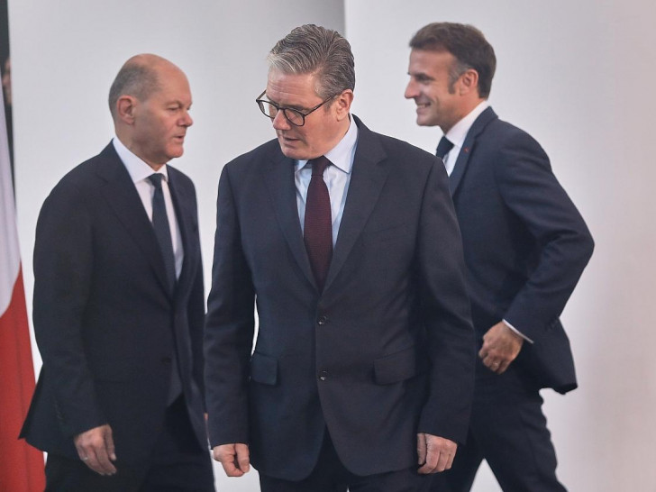 Scholz, Starmer, Macron (Archiv)