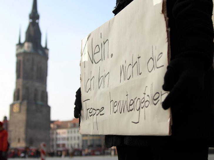 Demonstrantin gegen Gewalt an Frauen (Archiv)