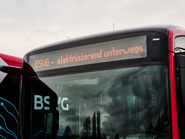 Einer der neuen elektrischen Busse der BSVG.