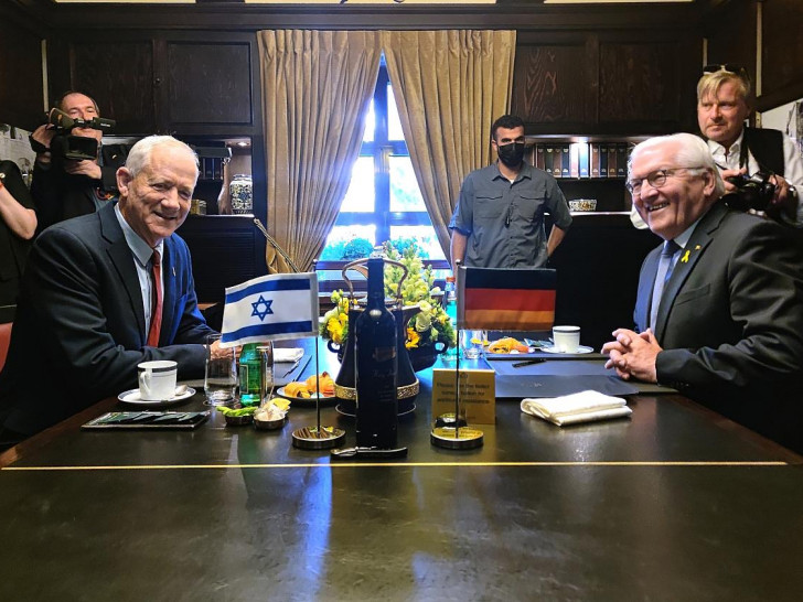 Frank-Walter Steinmeier und Benny Gantz am 14.05.2025
