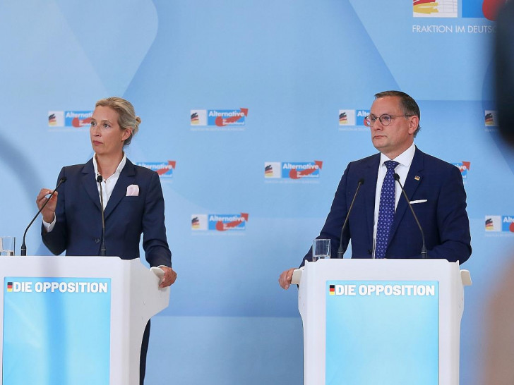 Alice Weidel und Tino Chrupalla am 05.05.2025