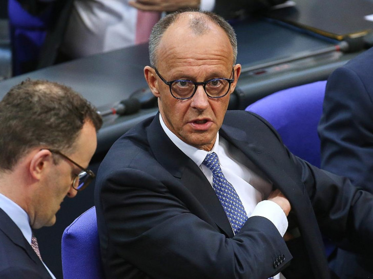 Jens Spahn, Friedrich Merz am 06.05.2025