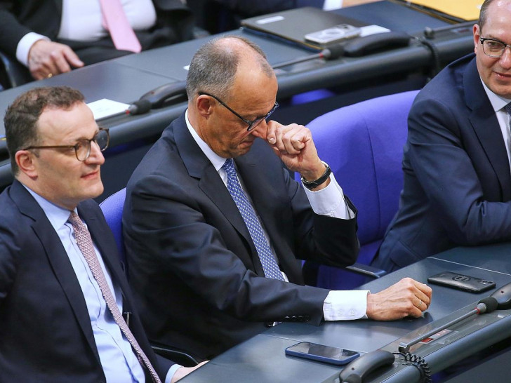 Jens Spahn, Friedrich Merz, Alexander Dobrindt am 06.05.2025