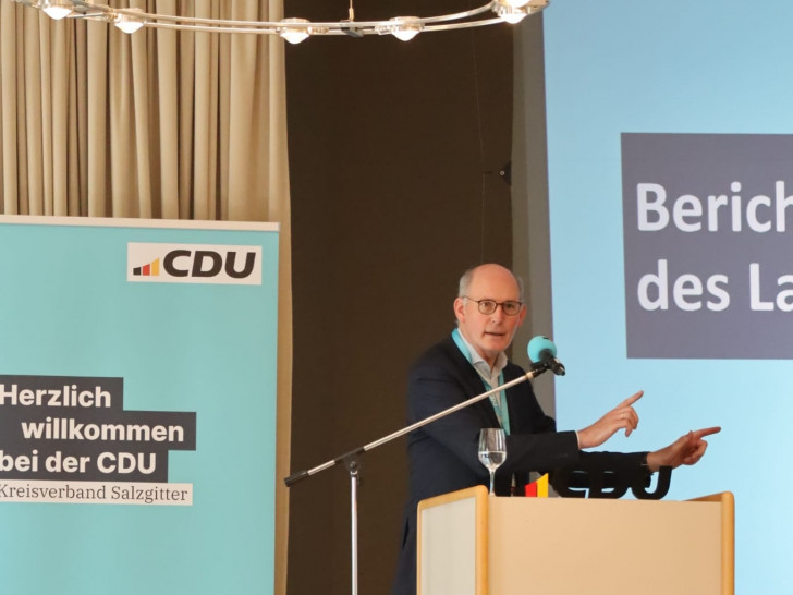 Christoph Plett während seiner politischen Rede auf dem Landesparteitag.