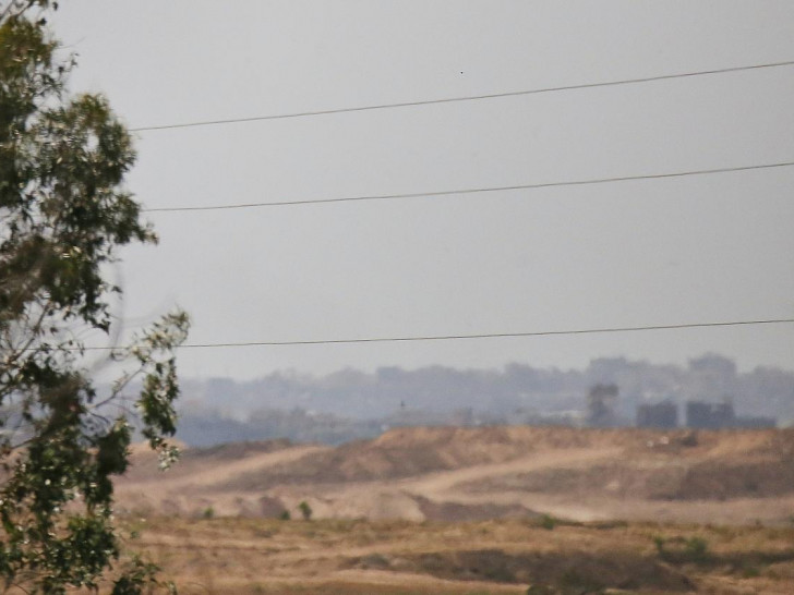 Blick von Israel in den Gazastreifen am 14.05.2025