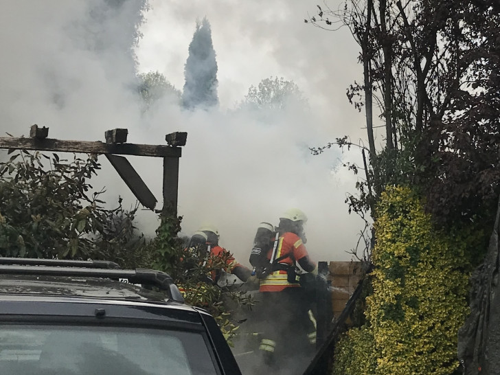 Die Feuerwehr im Einsatz.