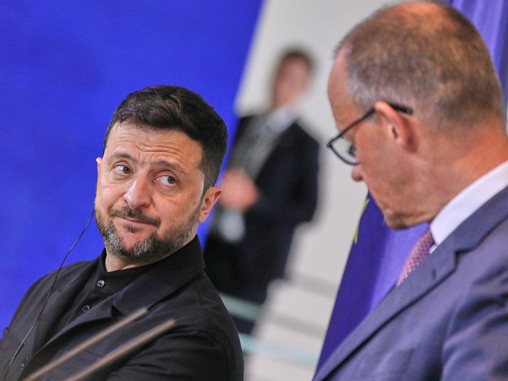 Wolodymyr Selenskyj und Friedrich Merz am 28.05.2025
