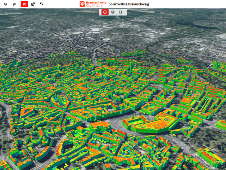 Screenshot des Solarzwillings auf der Internetseite der Stadt Braunschweig.
