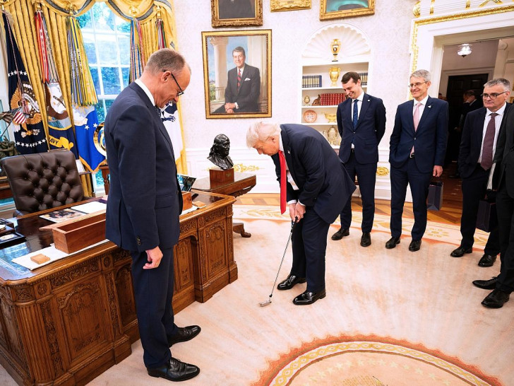 Friedrich Merz und Donald Trump am 05.06.2025