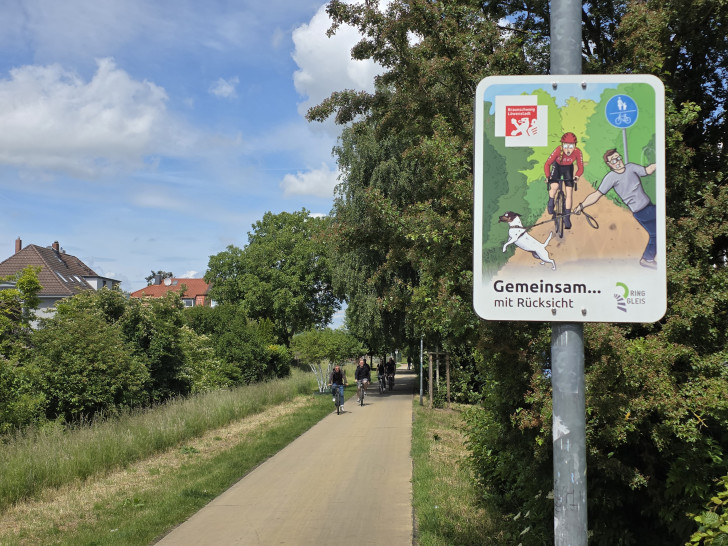 Das Ringgleis hat sich als beliebter Verkehrsweg für Radfahrer und Fußgänger etabliert.