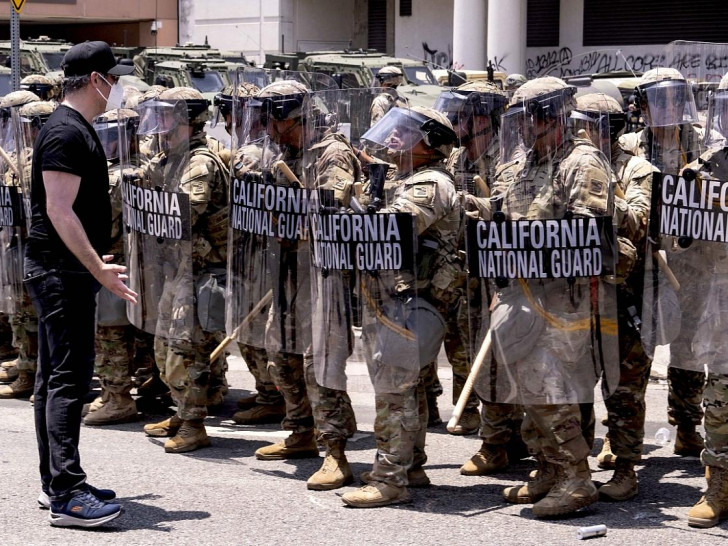 Aufmarsch der Nationalgarde in in Los Angeles im Juni 2025