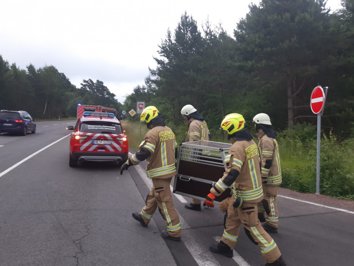 Der Hund musste betäubt werden, damit sich die Rettungskräfte um den verunglückten Autofahrer kümmern konnten.