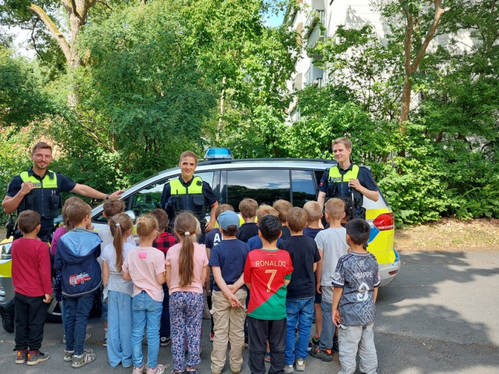 Die Polizei besuchte am heutigen Mittwoch den Kindergarten St. Gabriel. 
