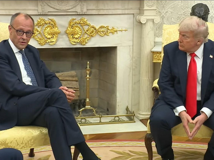 Friedrich Merz und Donald Trump am 05.06.2025