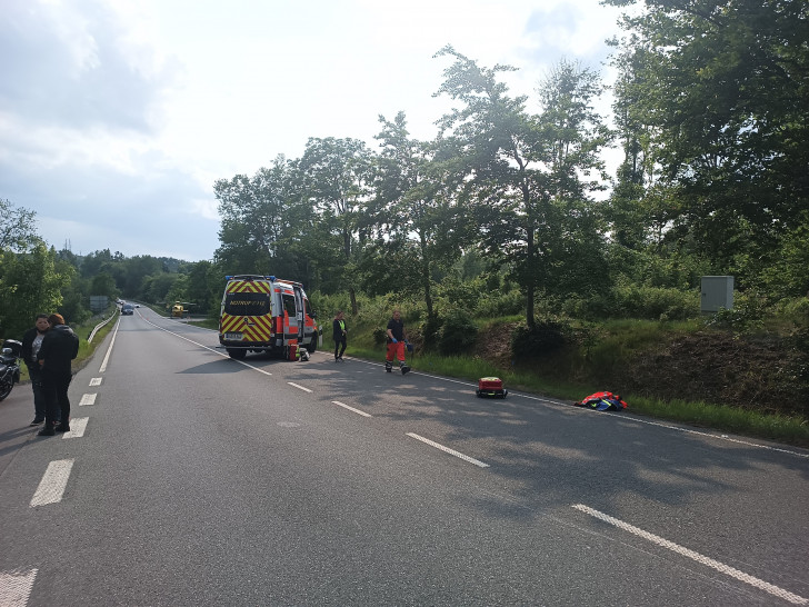 Die Unfallstelle an der B27.