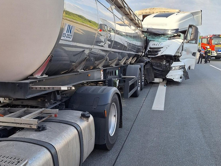 Der verunfallte LKW (Archiv)