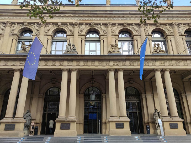 Frankfurter Börse am Börsenplatz in Frankfurt am Main