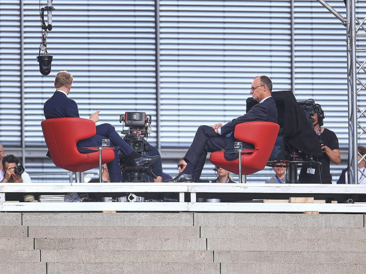 Markus Preiß und Friedrich Merz am 13.07.2025