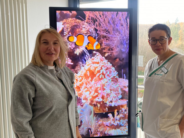 Olga Magdea, Chefärztin der Geriatrie in der Asklepios Schildautal-Klinik und Regina Wand, Pflegebereichsleitung der Schildautal-Klinik