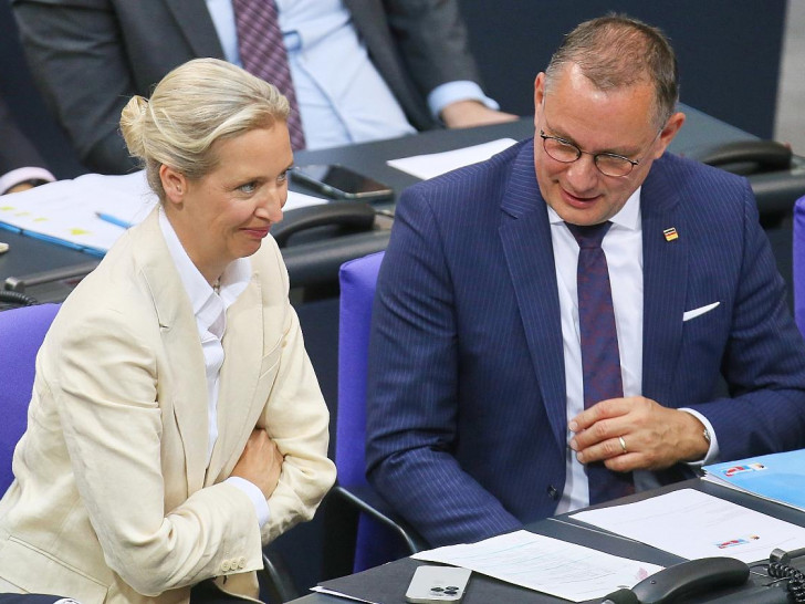 Alice Weidel und Tino Chrupalla am 09.07.2025