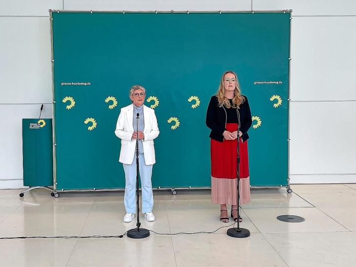 Britta Haßelmann und Katharina Dröge am 11.07.2025