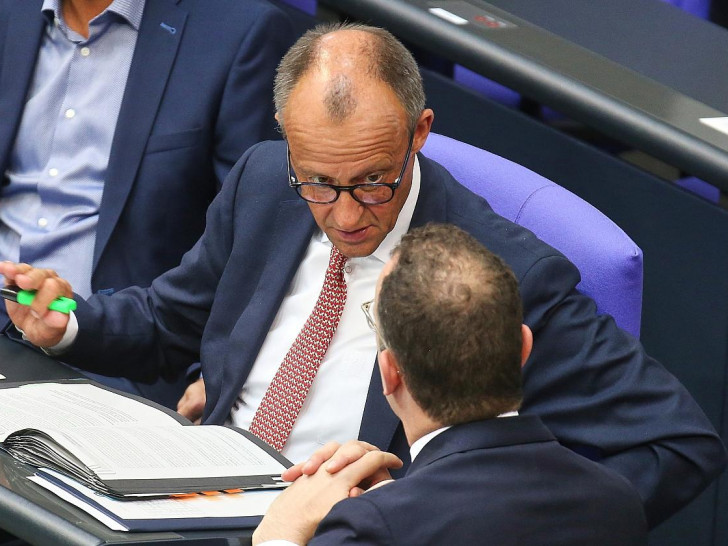 Friedrich Merz und Jens Spahn am 09.07.2025