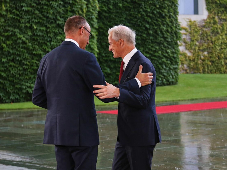 Friedrich Merz und Jonas Store am 21.07.2025