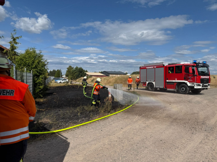 Die Feuerwehr im Einsatz.