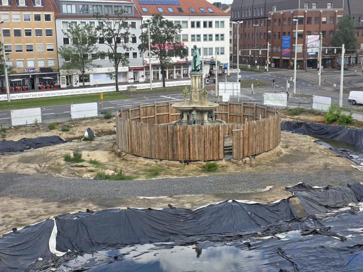 Die Baustelle am Hagenmarkt. Archivbild
