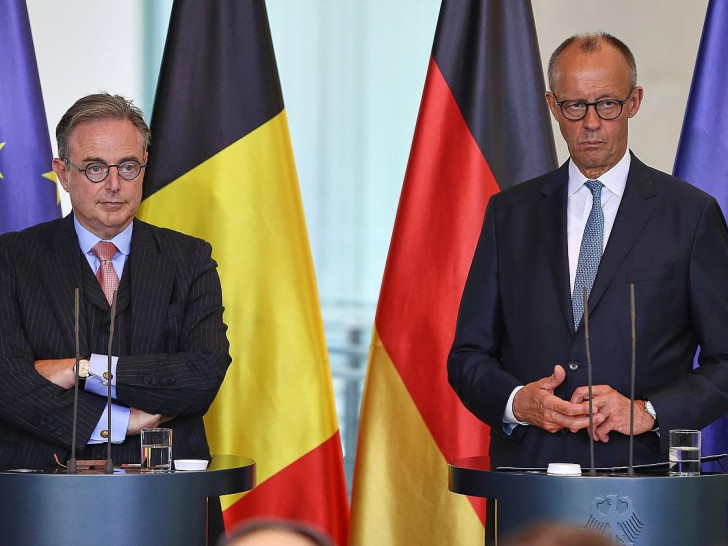 Bart De Wever und Friedrich Merz am 26.08.2025
