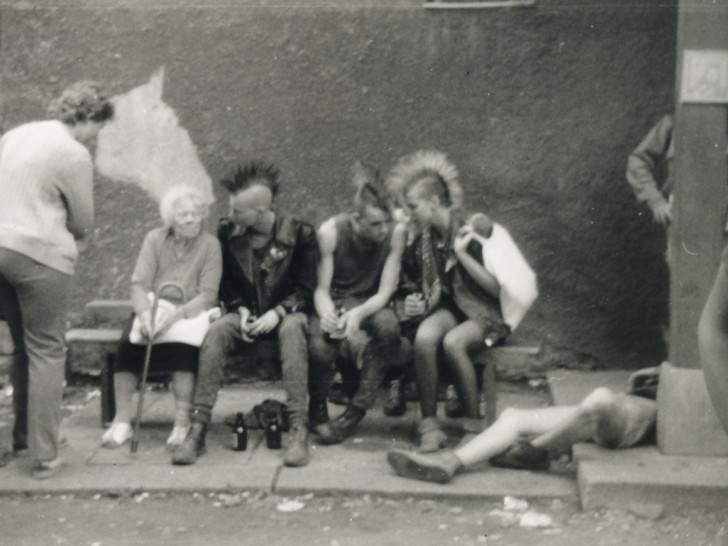 Punks im thüringischen Rudolstadt, 1986.