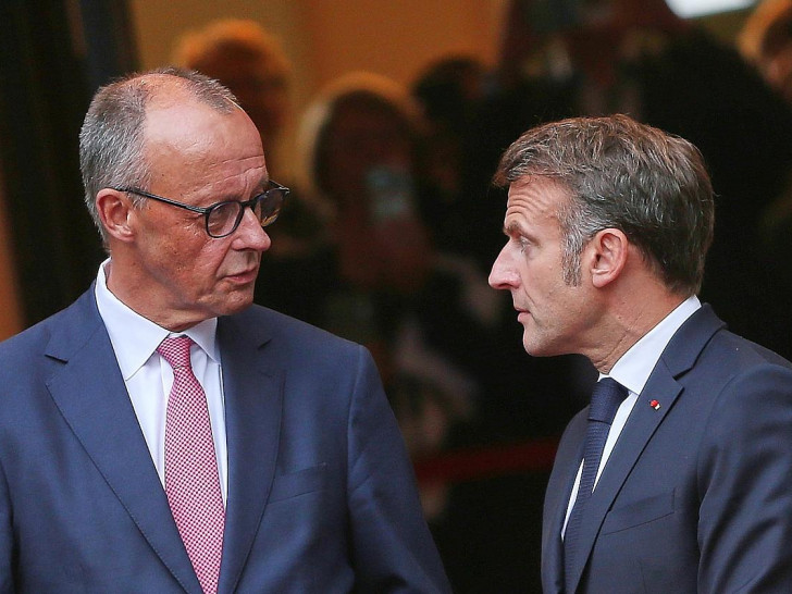 Friedrich Merz und Emmanuel Macron (Archiv)