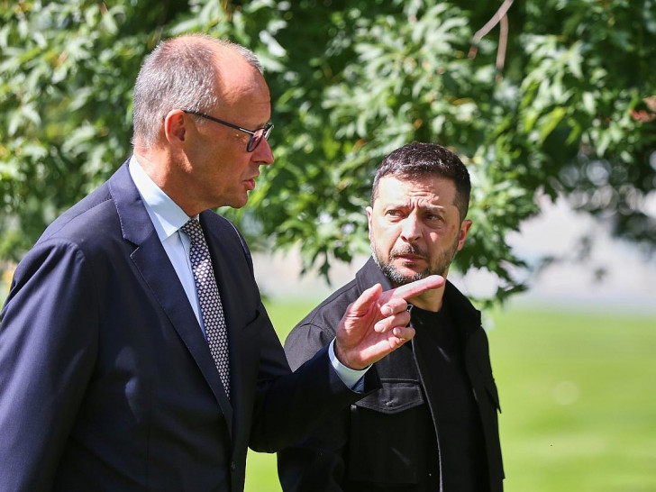 Friedrich Merz und Wolodymyr Selenskyj am 13.08.2025