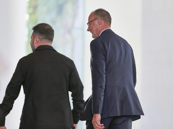 Wolodymyr Selenskyj und Friedrich Merz am 13.08.2025
