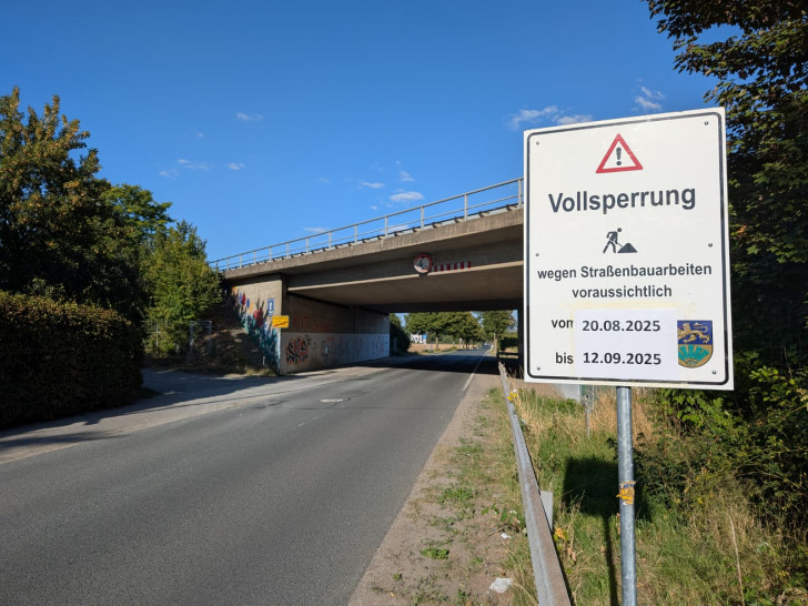 Die Kreisstraße 68 zwischen Autobahnbrücke (A36) und Ortsdurchfahrt Wolfenbüttel wird gesperrt.