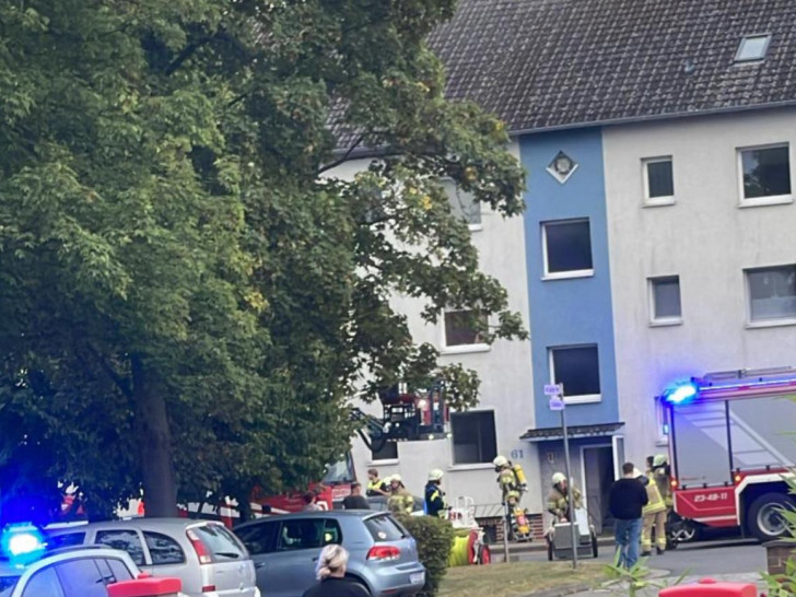 Die Feuerwehr am Einsatzort.