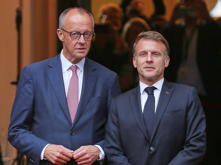 Friedrich Merz und Emmanuel Macron (Archiv)