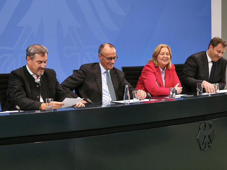 Söder, Merz, Bas und Klingbeil am 03.09.2025