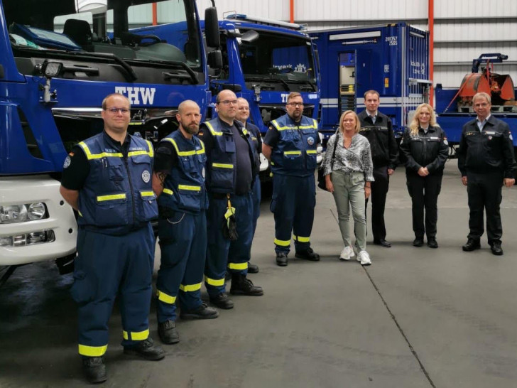 Dunja Kreiser bei ihrem letzten Besuch beim THW Salzgitter.