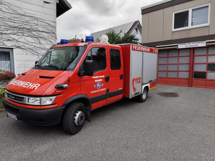 Eine Beschallungseinheit auf dem Fahrzeug der Freiwilligen Feuerwehr Salzdahlum.