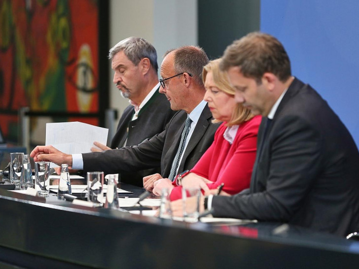 Söder, Merz, Bas und Klingbeil am 03.09.2025