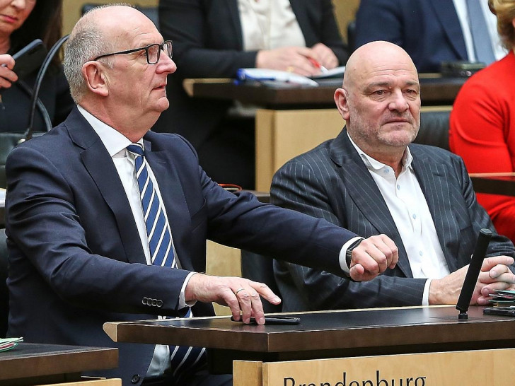 Robert Crumbach und Dietmar Woidke (Archiv)