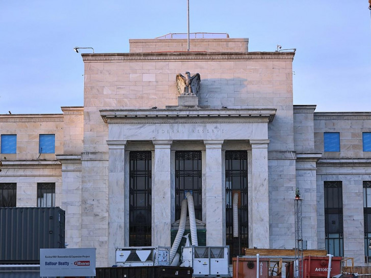 Baustelle am Sitz der Federal Reserve