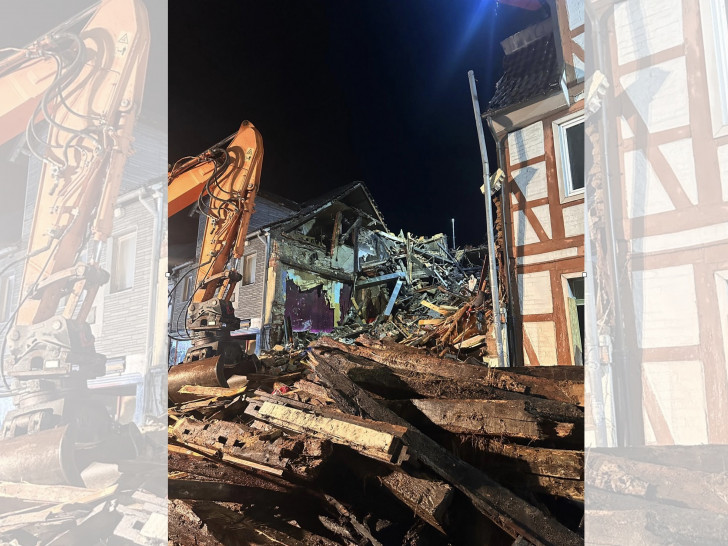 Nach einem Brand musste ein Haus im Langen Steinweg abgerissen werden. 