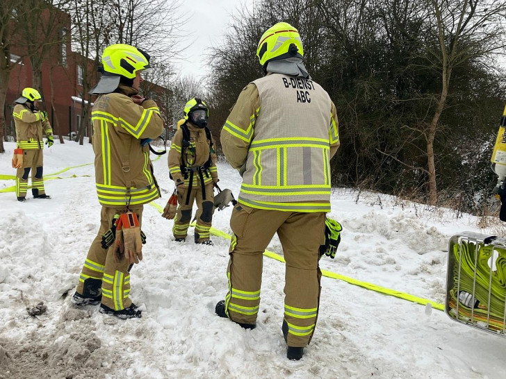 Feuerwehr an der Einsatzstelle